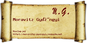 Moravitz Gyöngyi névjegykártya